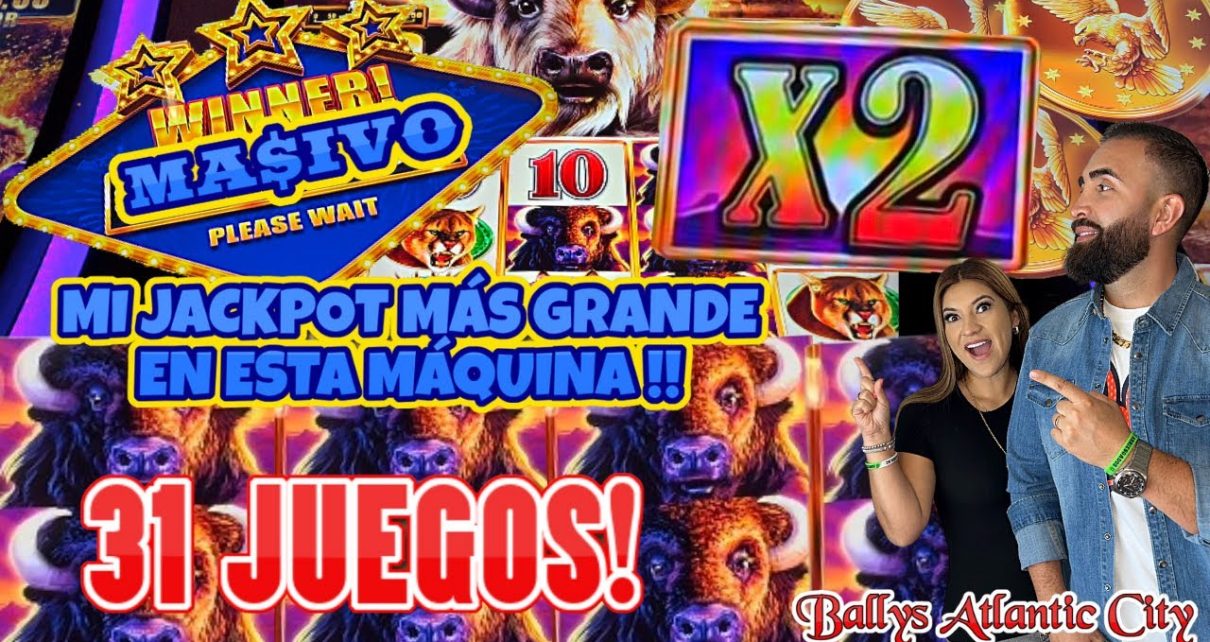 ? MI JACKPOT MAS GRANDE EN BUFFALO CHIEF ! 31 JUEGOS GRATIS ! JUGANDO EN EL CASINO DE BALLYS AC