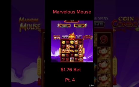 Marvelous Mouse | Bonus Online Slot | .76 Bet | Online Slots | Online Casino| Nice Win | #shorts