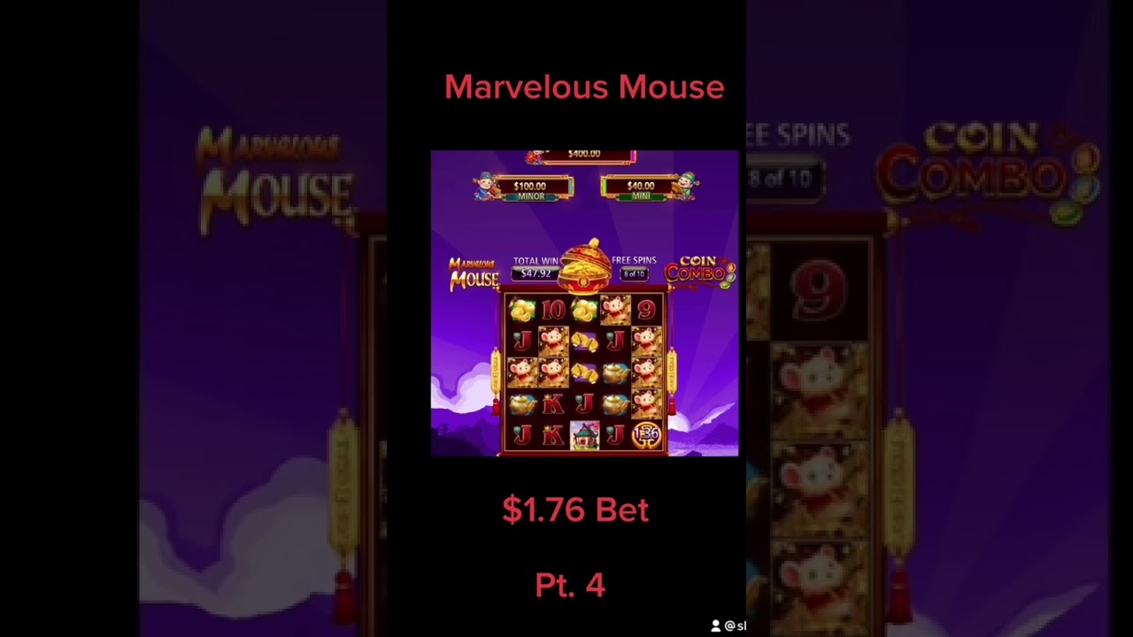 Marvelous Mouse | Bonus Online Slot | $1.76 Bet | Online Slots | Online Casino| Nice Win | #shorts