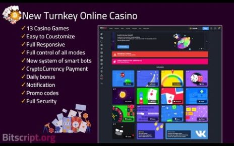 New Turnkey Online Casino Software | With 13 Games – BitScript