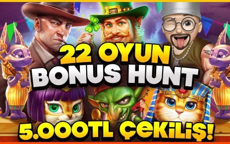 SLOT OYUNLARI ⭐⭐ 5000 ₺ NAKİT ÇEKİLİŞ ⭐⭐ 22 OYUN BONUSHUNT #slot #slotoyunları #casino