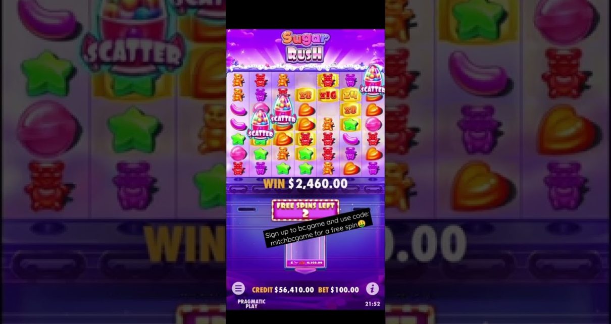 SUGAR RUSH HUGE WIN BONUS RETRIGGER *000 WIN* – ONLINE CASINO SLOTS WIN