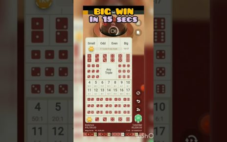 Sicbo Big Win | Online Casino | existent money existent game | Don't try this at home