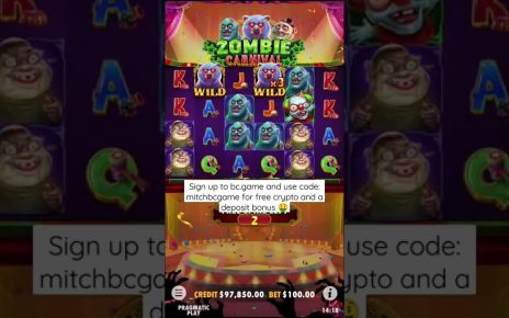 ZOMBIE CARNIVAL FREE SPINS MEGA WIN *HUGE WIN* – ONLINE CASINO SLOTS WIN #slots #casino #gambling