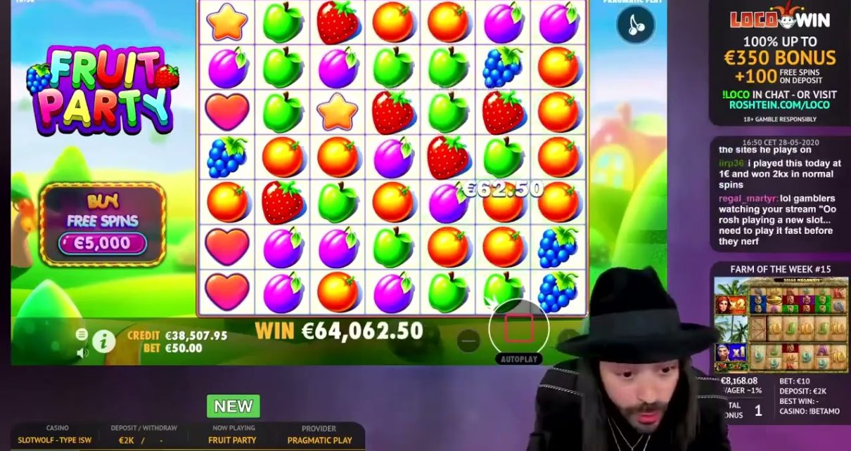 64 000€ hit on Fruit Party   ROHSTEIN   Online Casino Slot