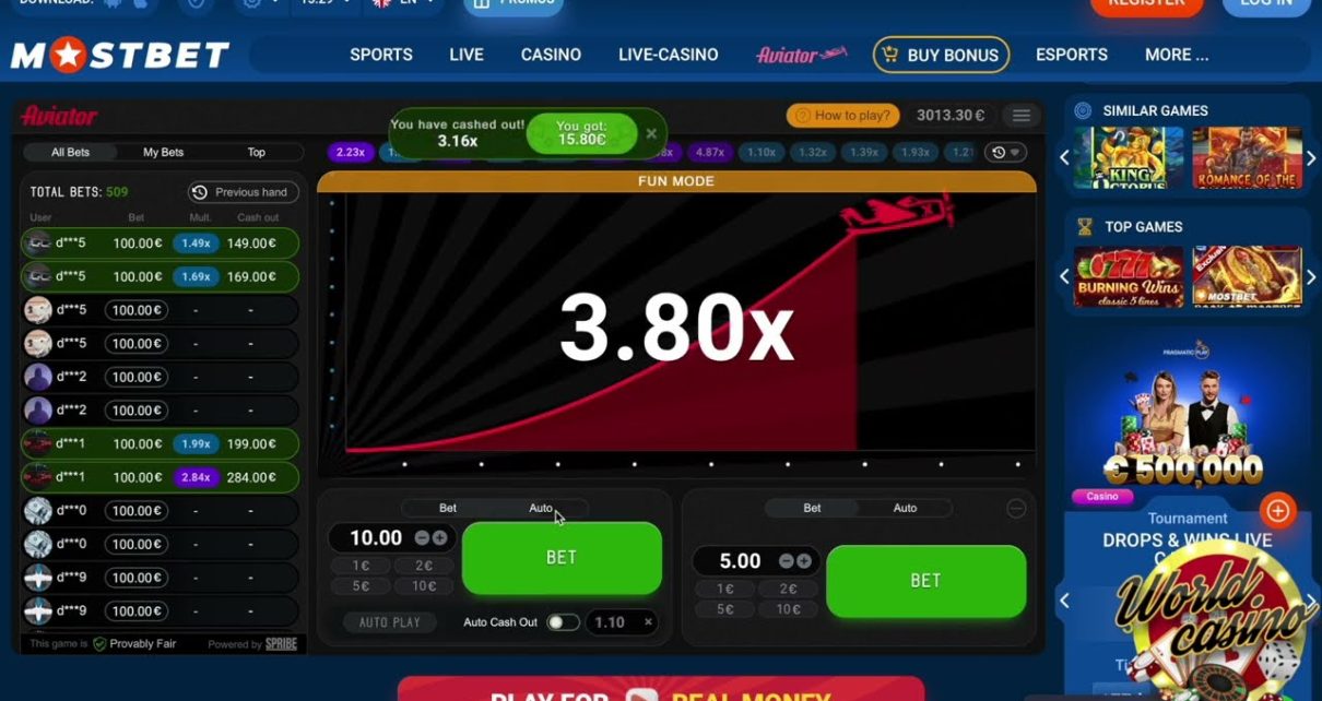 Aviator game at MostBet online casino | How to start playing and winning | Promo code at MostBet