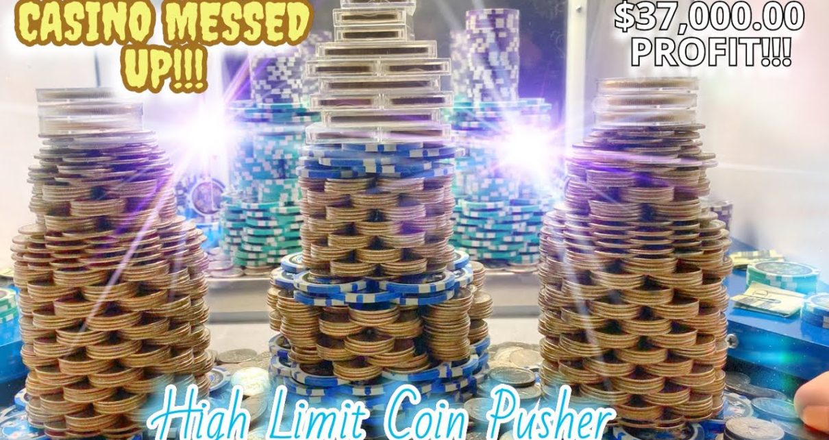 ☔️CASINO MESSED UP Inside The High Limit Coin Pusher! (JACKPOT) WON existent MONEY!