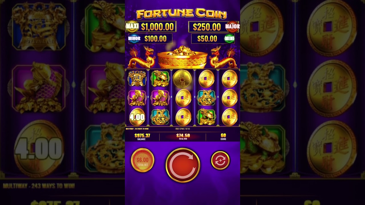 Fortune Coin | Big Win | Online Casino | $6 Bet | Online Slots | DraftKings #shorts