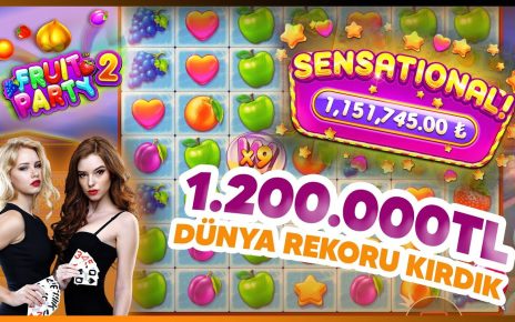 Fruit Party  | 1 Milyon 200 Bin Tl Tek Spinde Kazanç | #sweetbonanza #slotonline #slotoyunları