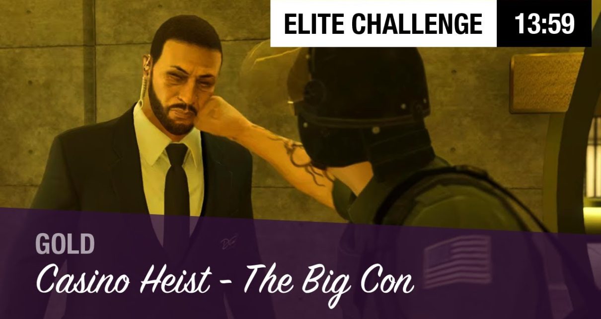 GTA Online – Casino Heist: The Big Con | Gold | 2 Players (Elite Challenge, 13:59)