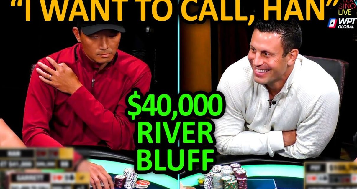 Garrett Wants a Read To Hero Call 0,000 Pot  @Hustler Casino Live