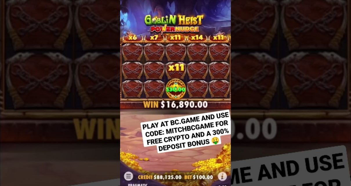 Goblin Heist Power Nudge Bonus Feature Massive Win -Online casino slots  #casinoonline #slots #win