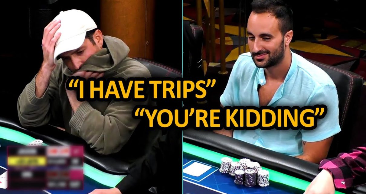 He's 3-Betting The Flop Against Pocket Aces @Hustler Casino Live
