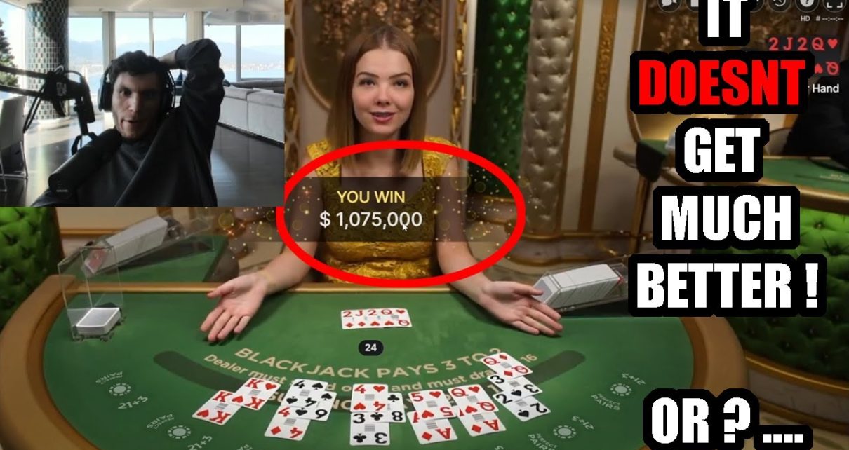 INSANE BLACKJACK RUN BY TRAINWRECKSTV !!!