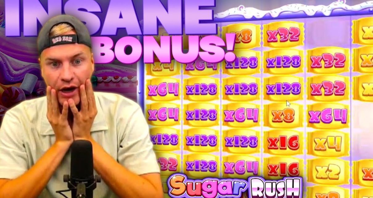 INSANE BONUS ON SUGAR RUSH SLOT! Mega Big Win Highlight INSANE BONUS ON SUGAR RUSH SLOT! Mega Big Win Highlight