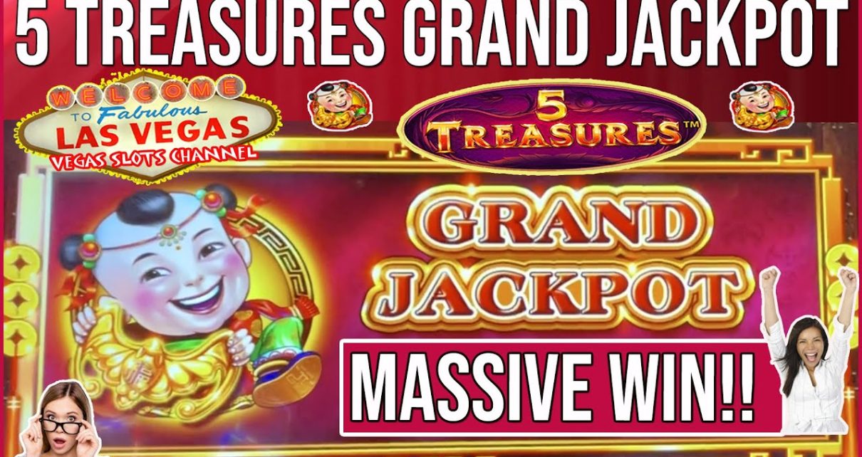 MASSIVE GRAND JACKPOT WIN!! *** 5 TREASURES SLOT MACHINE GRAND JACKPOT