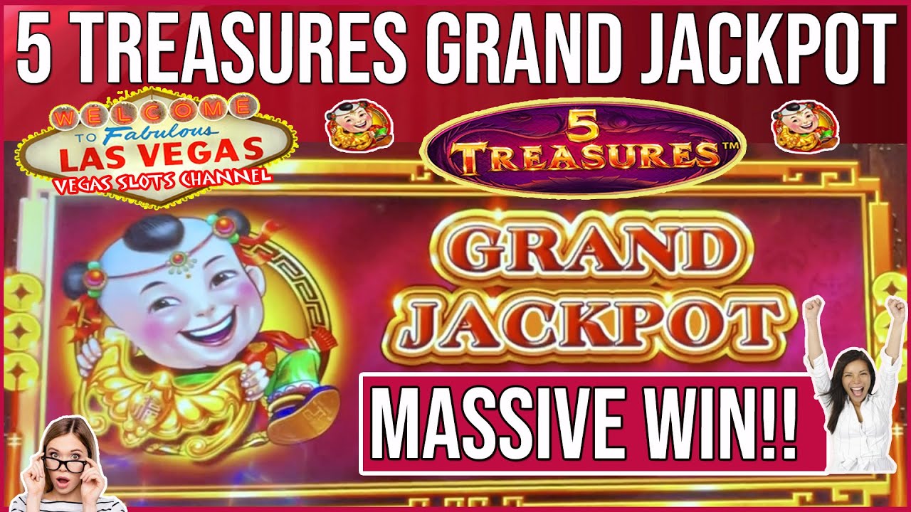 MASSIVE GRAND JACKPOT WIN!! *** 5 TREASURES SLOT MACHINE GRAND JACKPOT