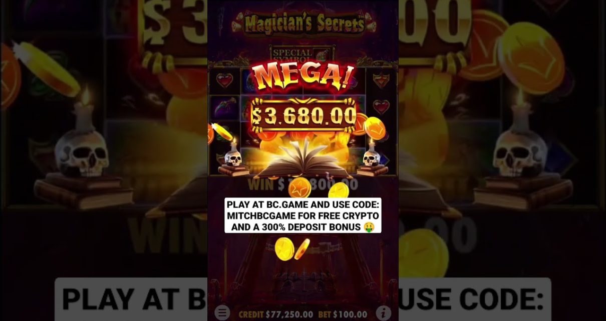 Magicians Secrets Bonus Feature Mega Win 200x Win – Online Casino Win BC.Game #casino #slots #win