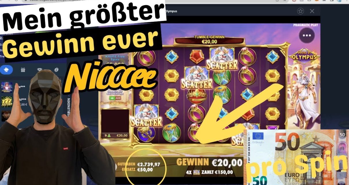 Online Casino Deutsch | 50€ Einsatz Eskalation Gates of Olympus Freispiele big Win Online Casino