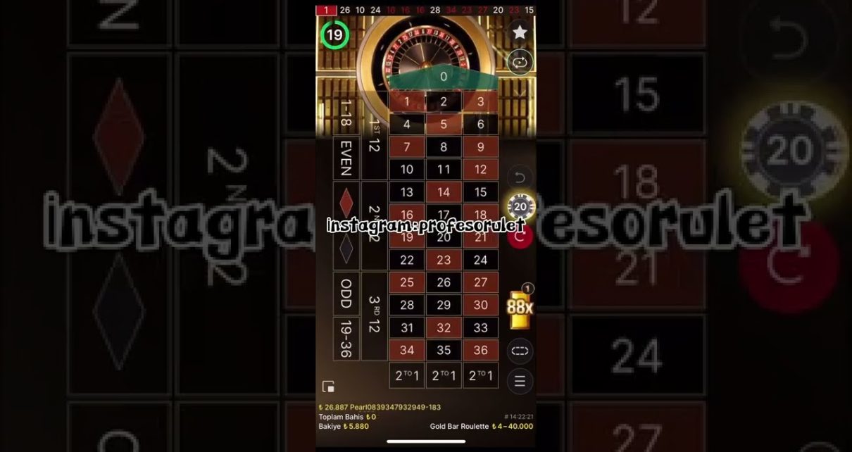 RULET | GOLD BAR ROULETTE KİTAP YAZDIM #casino #rulet