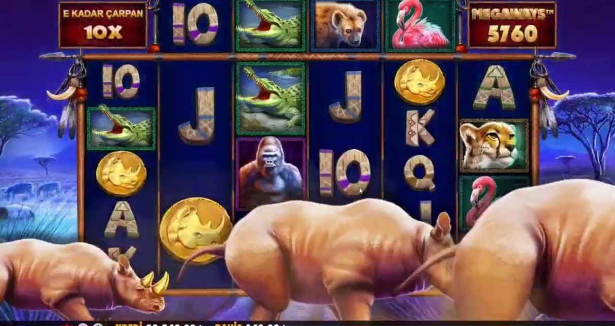 Rhino | Kısa Sürede 1100x Kazanç Sağladık – Mega Win #slotvideoları #casino #pragmaticplay