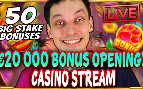 SLOTS LIVE ? €20 000 BONUS OPENING! Casino Stream Big Wins with mrBigSpin