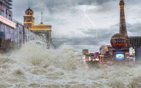 USA flooding strikes Las Vegas! Casinos and streets flooded after thunderstorm