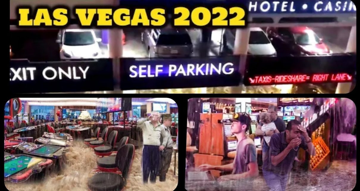 Water Falls In Casinos As Flash Floods Hit Las Vegas, Nevada! US (July 28, 2022)