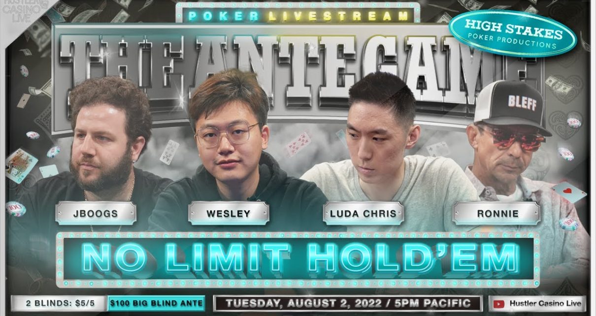 Wesley, Luda Chris, JBoogs & Ronnie Play /5/100 Ante Game – Commentary by DGAF