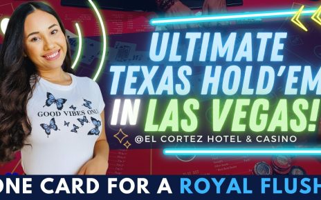 i CARD FOR A ROYAL FLUSH! ? ULTIMATE TEXAS HOLD'EM IN LAS VEGAS! FUN SESSION AT EL CORTEZ CASINO!