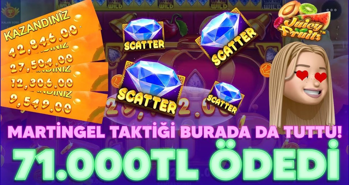 ? #juicyfruits ? ŞOK OLACAKSINIZ! Martingel Taktiğini Tüm Oyunlarda Denedim! #SlotVideoları #casino