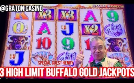 3 SECRET HIGH LIMIT ROOM BUFFALO GOLD JACKPOT HAND PAYS @Graton Casino | NorCal Slot Guy