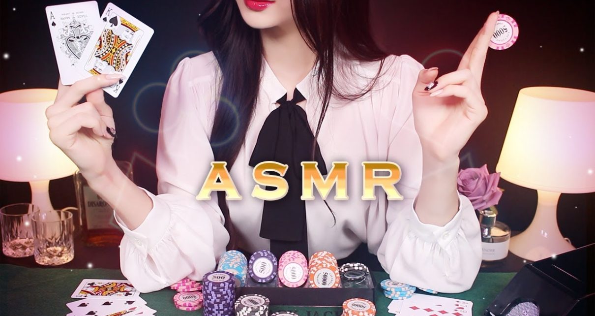 ASMR(Sub) ♠Ultimate Relaxing Hotel Casino Blackjack Roleplay w/ Soft Spoken / Cards, Chips, Shuffle