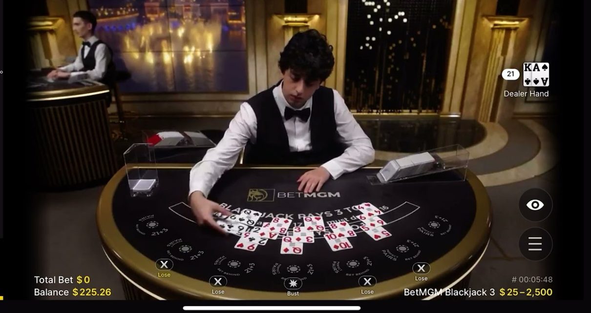 Blackjack session MGM online casino