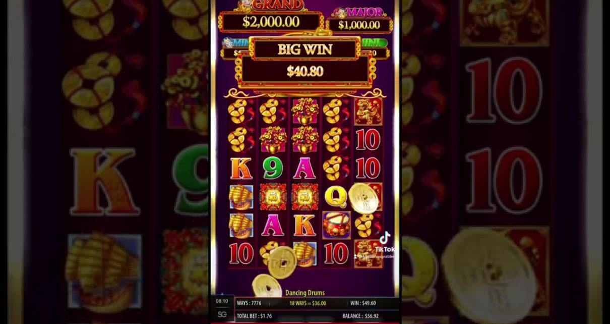 Dancing Drums | Online Casino | .76 Bet | Big Win | Online Slots | portion 2 | DraftKings #shorts