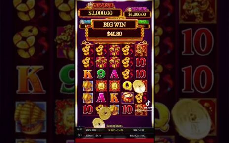 Dancing Drums | Online Casino | .76 Bet | Big Win | Online Slots | portion 2 | DraftKings #shorts