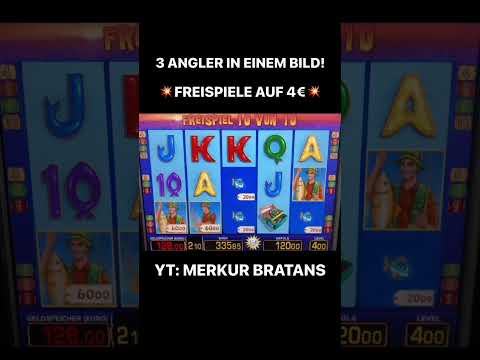 FREISPIELE AUF 4€? 3x ANGLER BEI FISHIN FRENZY Merkur Magie Casino Spielothek Novoline Jackpot