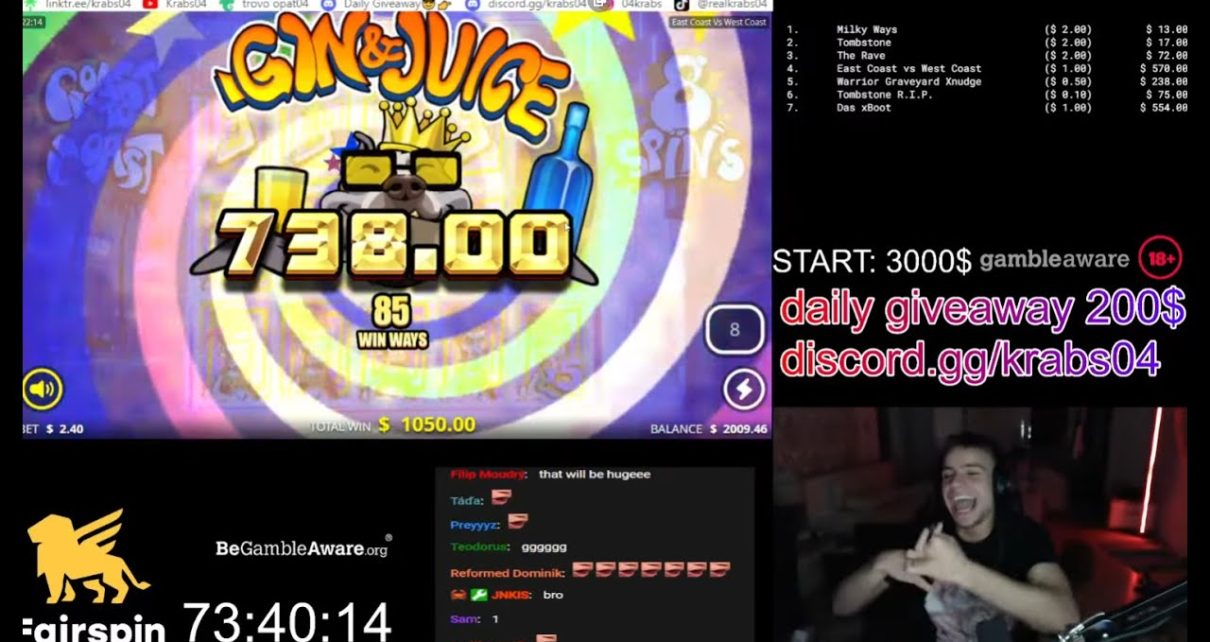 INSANE BONUS HUNT?? – ?LIVE CASINO SLOTS !!??1000$ GIVEAWAY ON DISCORD.GG/KRABS04 !link – KRABS 04