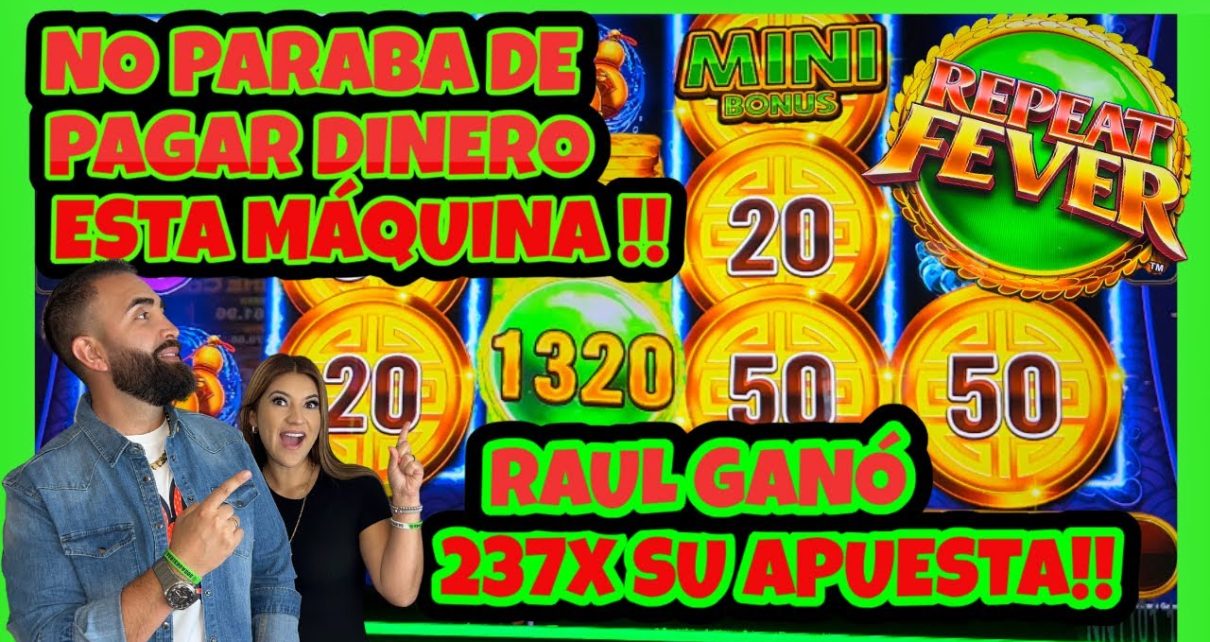 ? NO PARABA DE CAER DINERO! RAUL GANÓ 237X SU APUESTA EN REPEAT FEVER SLOT MACHINE #oceancasino