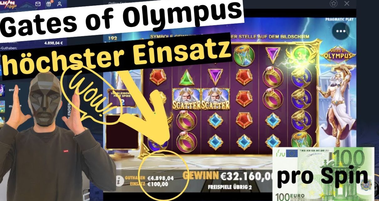 Online Casino Deutsch | 100€ Einsatz Eskalation Gates of Olympus Freispiele big Win Online Casino