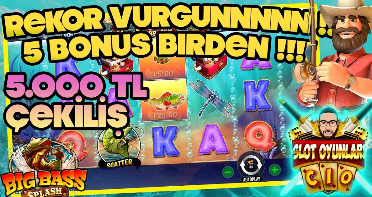 SLOT OYUNLARI ? BIG BASS SPLASH 5 BONUS BİRDEN ?? 5000TL NAKİT ÖDÜL??#slot #slotoyunları #casino