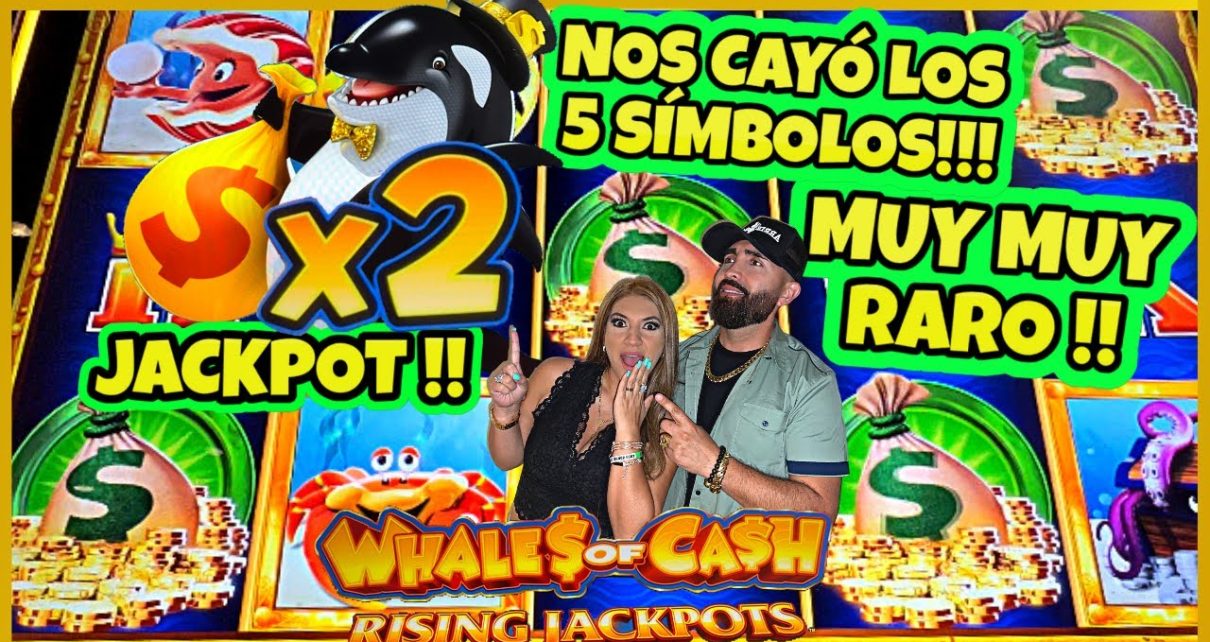 ? SUPER RARO 5 SIMBOLOS PAGÓ JACKPOT EN WHALES OF CASH !! JUEGOS GRATIS CON MULTIPLICADOR !