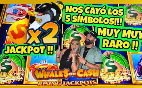 ? SUPER RARO 5 SIMBOLOS PAGÓ JACKPOT EN WHALES OF CASH !! JUEGOS GRATIS CON MULTIPLICADOR !