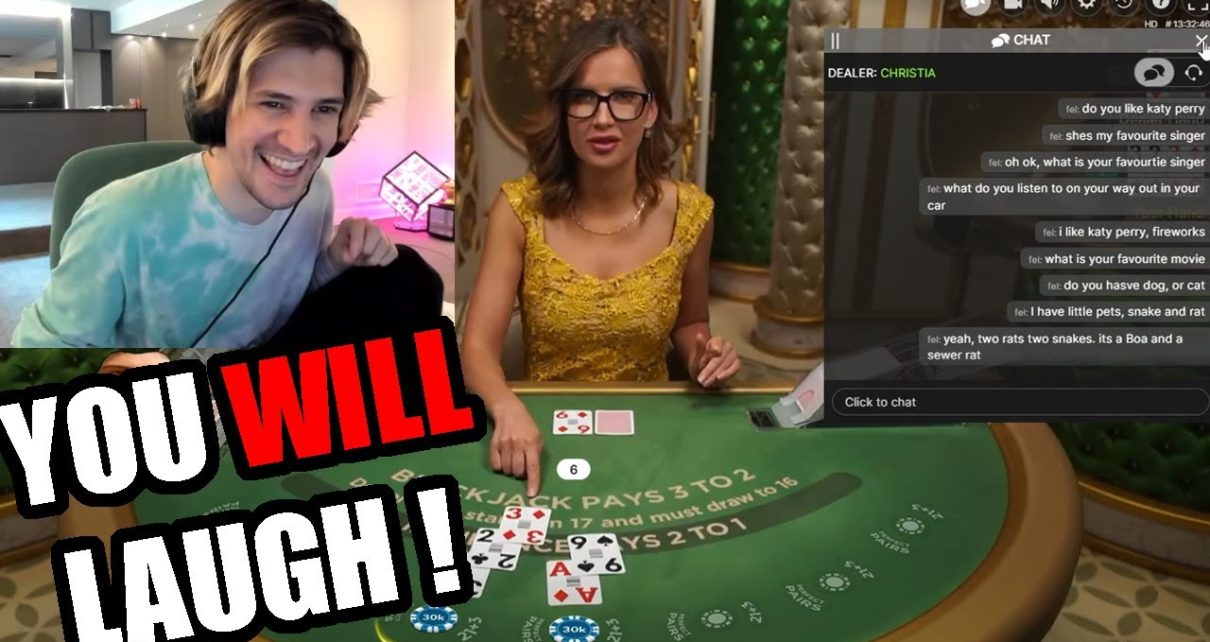 THE BEST TROLL EVER !!! HILARIOUS !!! xQc BlackJack