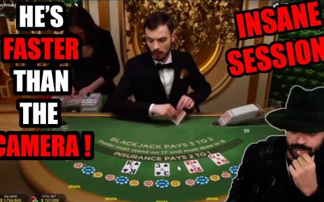 THE FASTEST DEALER EVER !!! HE'S A ROBOT!! | Roshtein BlackJack