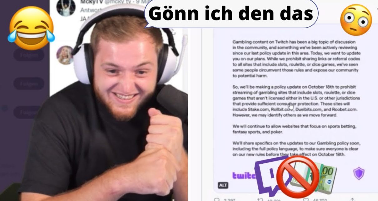 Trymacs reagiert auf das Casino Verbot auf Twitch in Zukunft????‍♂️