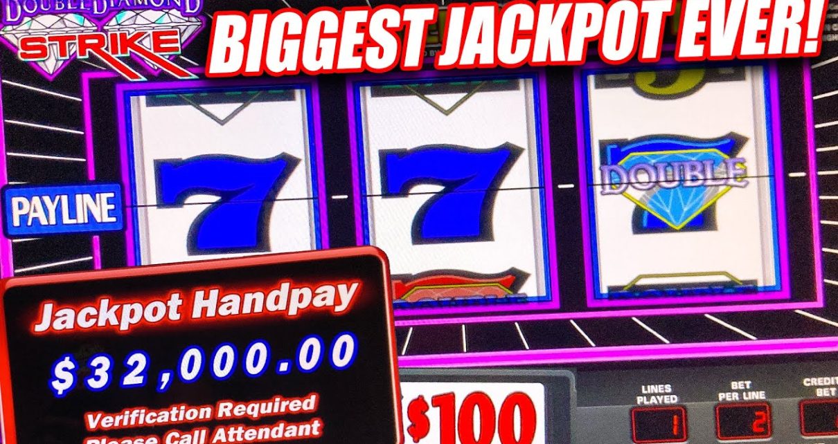 ane OF MY BIGGEST JACKPOT WINS CAUGHT ON VIDEO ★ DOUBLE DIAMOND STRIKE CLASSIC CASINO SLOT MACHINE