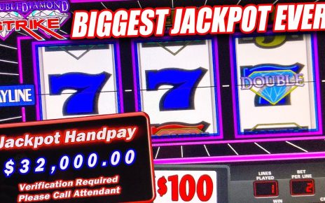 ane OF MY BIGGEST JACKPOT WINS CAUGHT ON VIDEO ★ DOUBLE DIAMOND STRIKE CLASSIC CASINO SLOT MACHINE