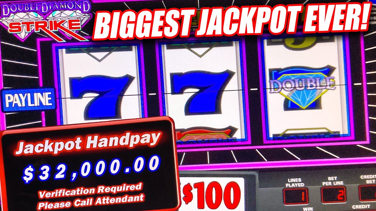 ONE OF MY BIGGEST JACKPOT WINS CAUGHT ON VIDEO ★ DOUBLE DIAMOND STRIKE CLASSIC CASINO SLOT MACHINE