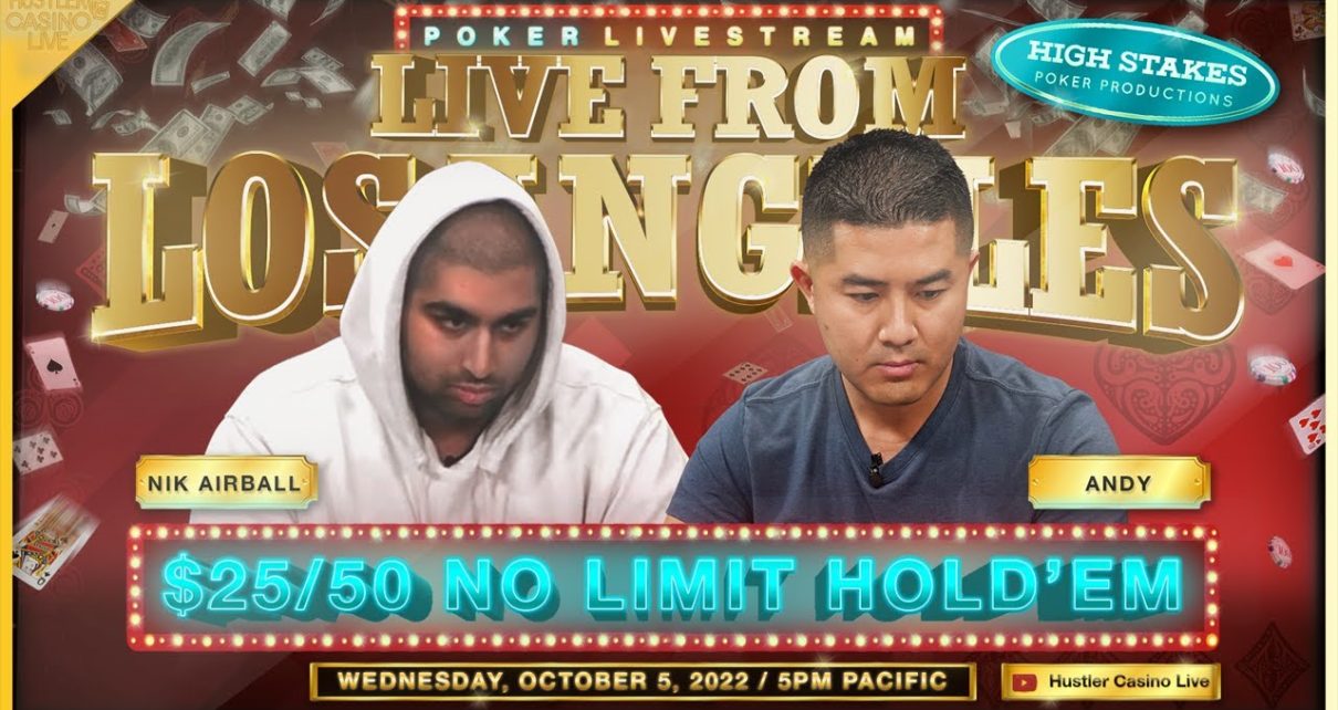 Andy, Nik Airball, Ryusuke & GT Play /50 No Limit Hold'em!! Commentary by David Tuchman